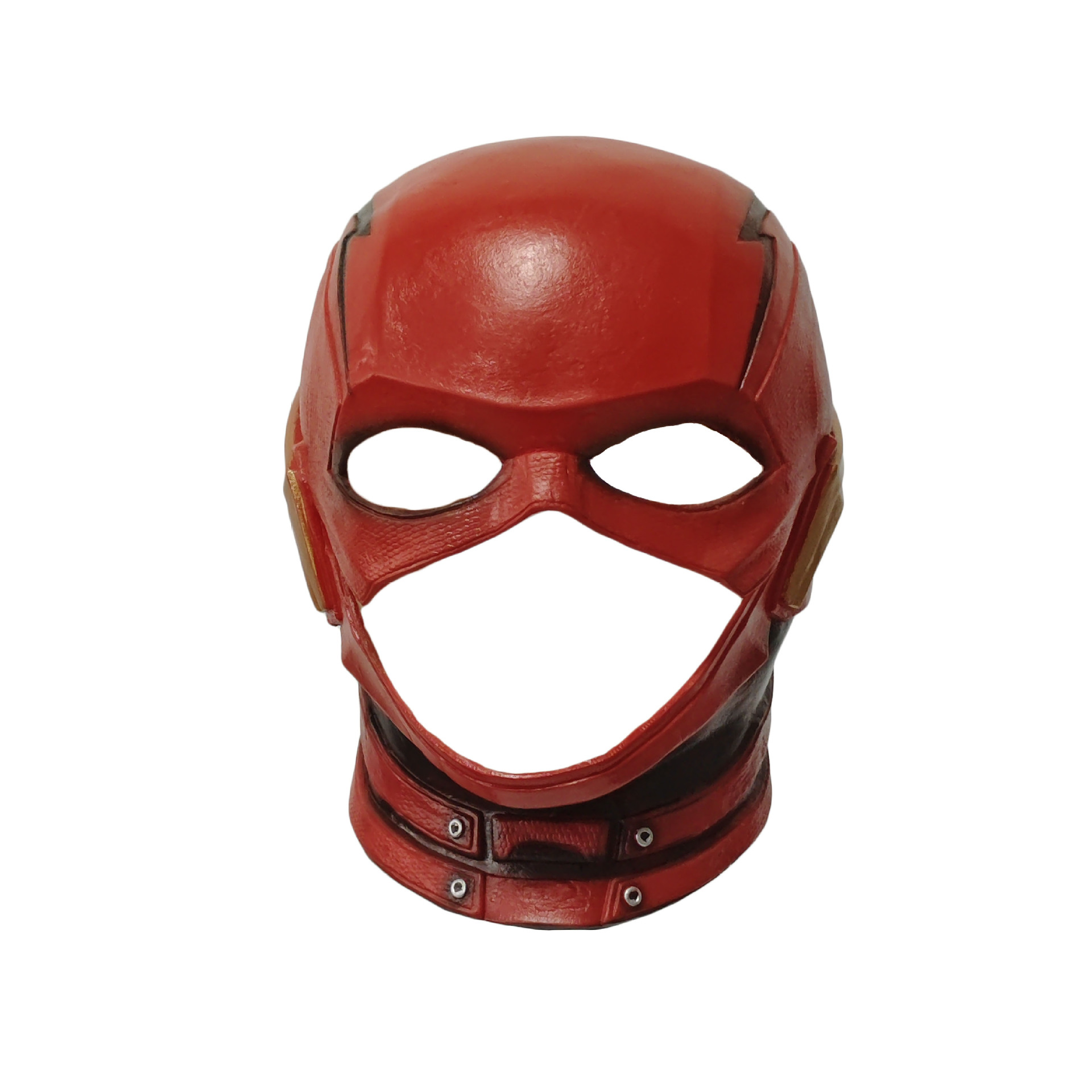 红色头盔闪电侠面具 万圣节头套假面舞会cos英雄zoom头盔影视道具