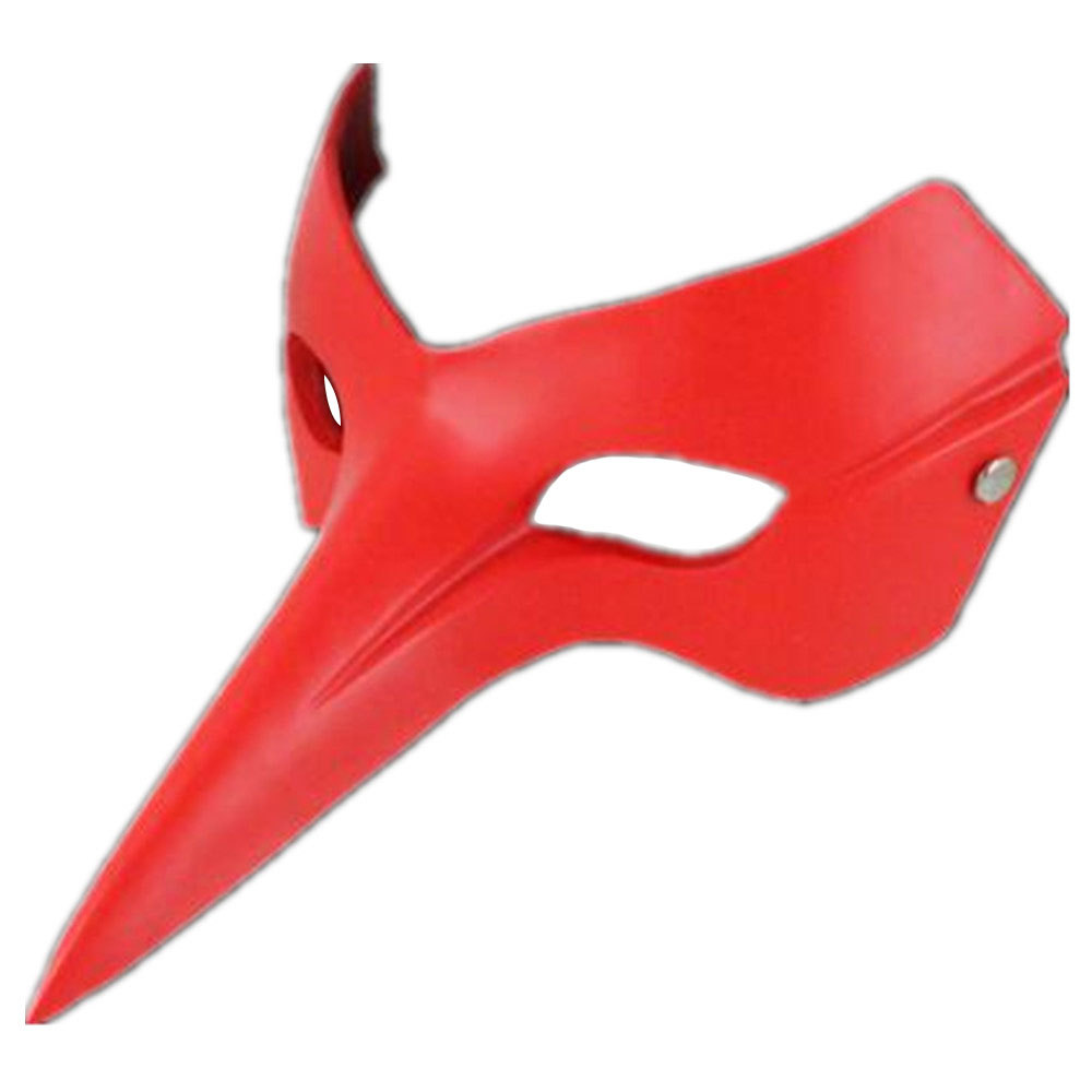 成人派对通用半脸智吾郎面具角色扮演万圣节舞会来栖晓眼罩红白色