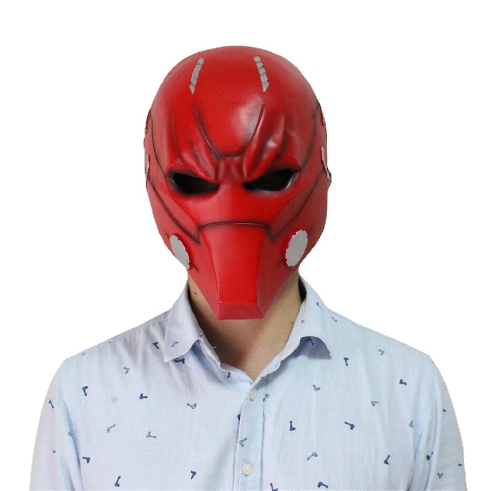 红阿卡姆骑士面具蝙蝠侠头盔面罩游戏树脂脸谱装扮Arkham Knight