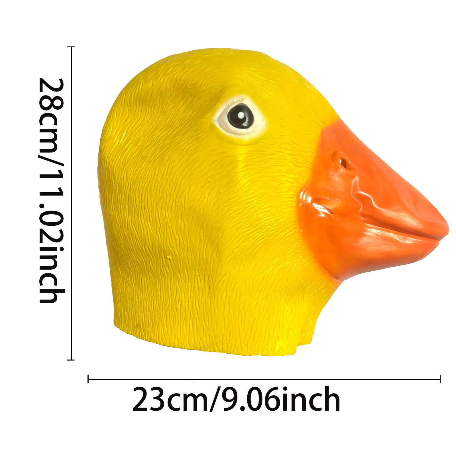 万圣节乳胶鸭子面具 小鸭子鸟嘴动物面具酒吧舞会派对cosplay头饰