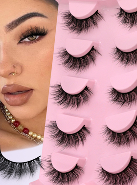 GROINNEYA美泰系妆容假睫毛浓密亚裔混血轻欧一片式硬梗肿眼泡