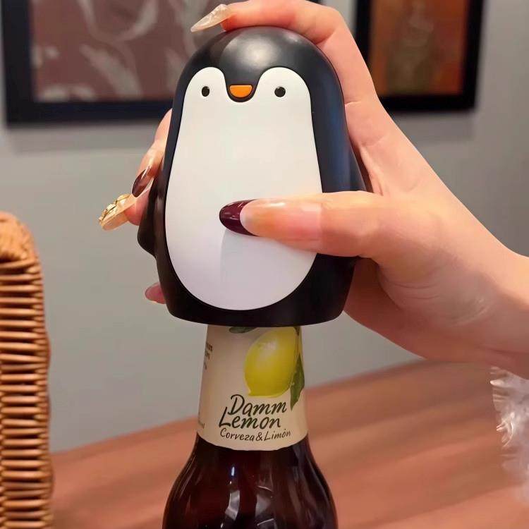 企鹅按压式开瓶器密封红图片