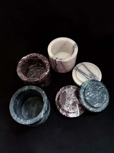 收纳茶叶容器天然石材装饰品