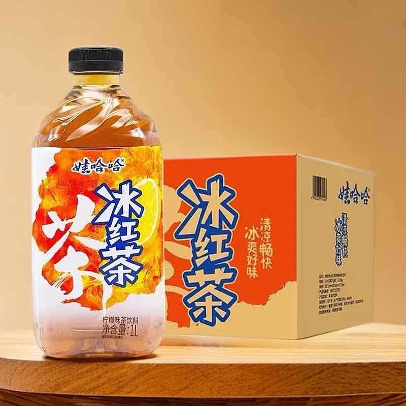 【12瓶】娃哈哈冰红茶1L出行随时畅饮夏日饮品柠檬酸甜味风味饮料