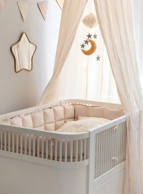 丹麦Sebra婴儿床床围床幔进口儿童纯棉床围亲肤棉品婴儿床配件