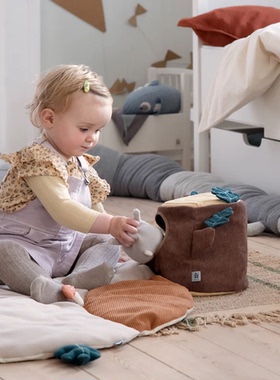 丹麦Sebra 婴幼儿过家家玩具宝宝角色扮演玩具棉质动物捉迷藏