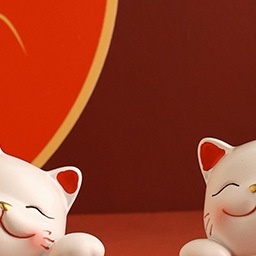 2025新年创意招财猫装饰家居玄关摆件贝汉美平安喜乐礼品送好友