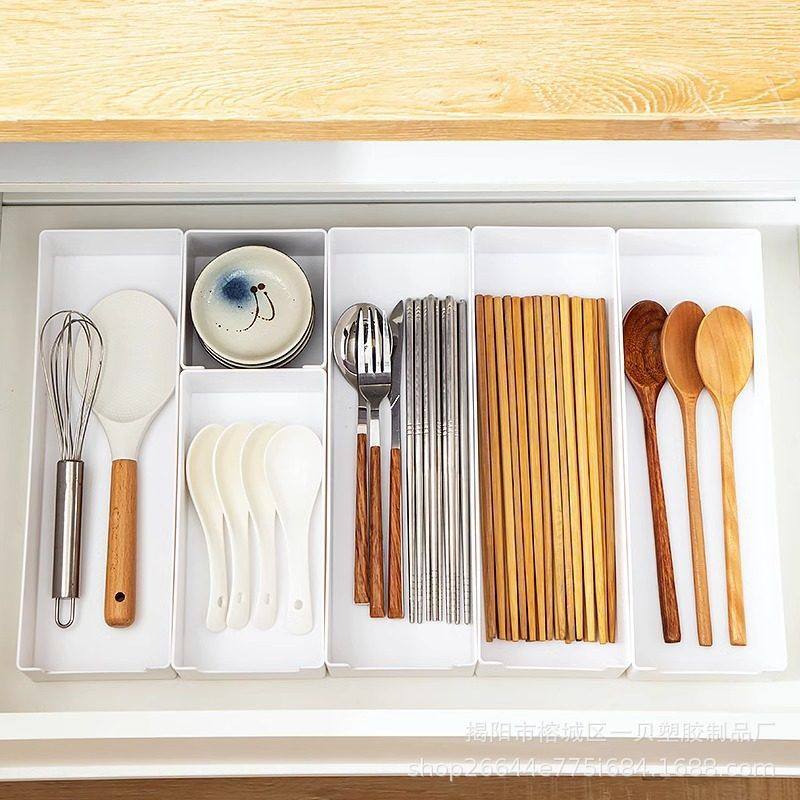 日式厨房橱柜收纳盒内置分隔筷子刀叉餐具整理小盒子塑料分格神器,收纳整理,首饰盒,淘宝优惠券,粉丝福利购,淘宝优惠卷