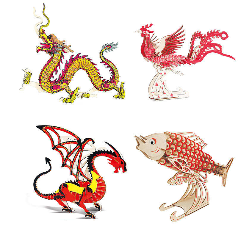 激光切割木板立体拼图板 大三片动物儿童DIY益智玩具 厂家,玩具/童车/益智/积木/模型,拼图/拼板,淘宝优惠券,粉丝福利购,淘宝优惠卷