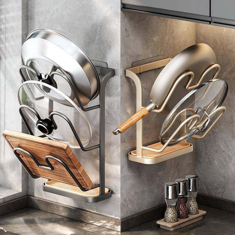 锅盖架子壁挂免打孔厨房置物架多功能放砧板菜板炒锅盖收纳锅铲架,家装主材,锅盖架,淘宝优惠券,粉丝福利购,淘宝优惠卷