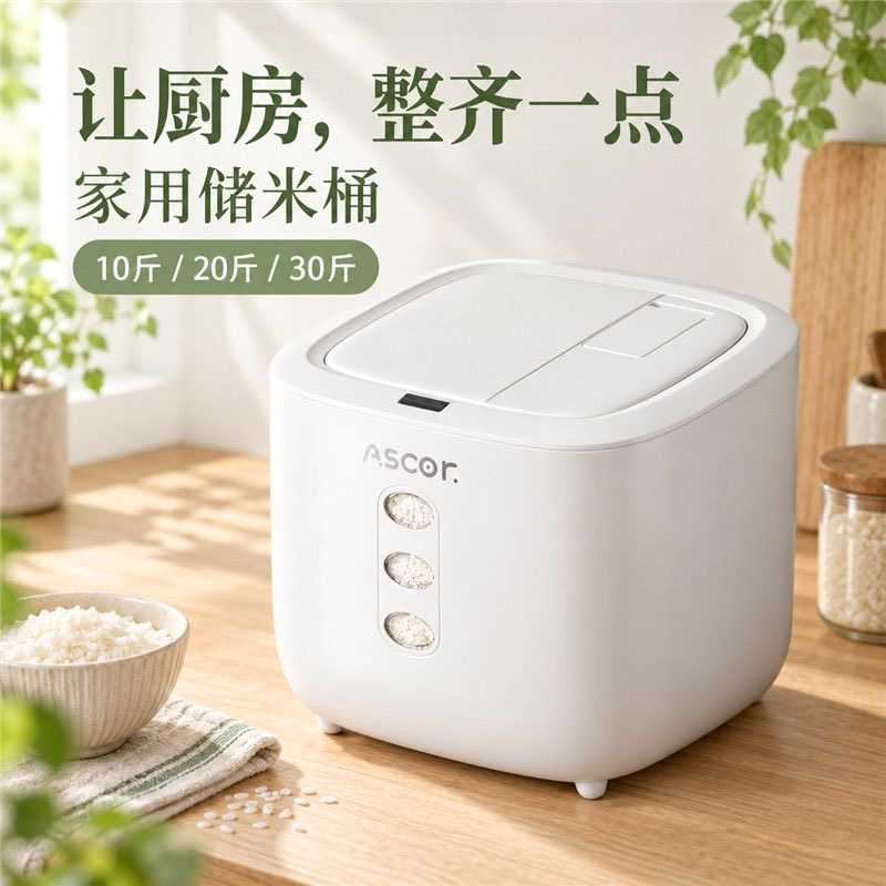 密封米桶真空家用储粮桶负压猫粮