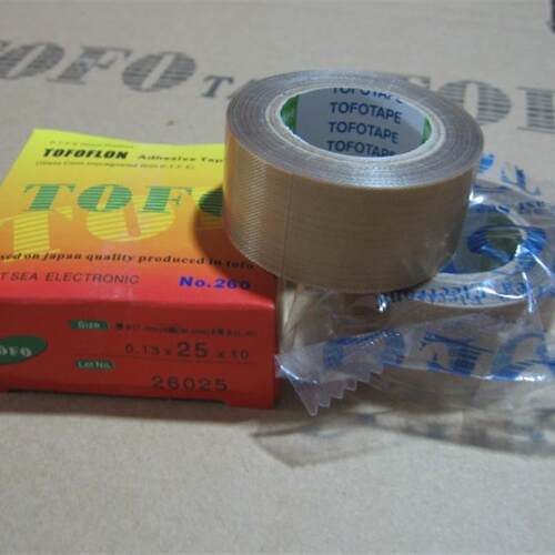 TOFO 铁氟龙/聚四氟乙烯 玻璃纤维高温胶带/高温胶布 25mm