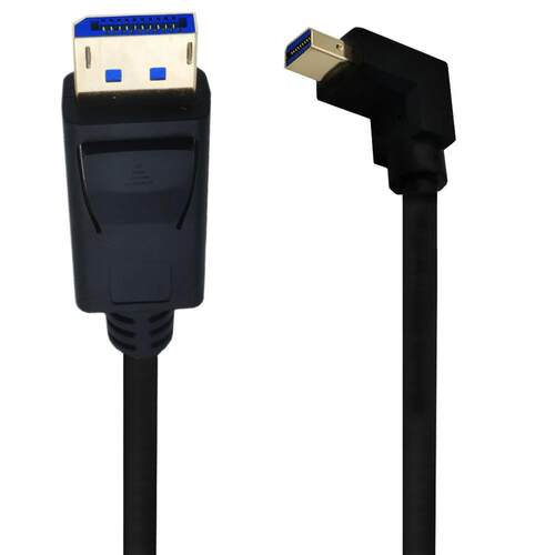 8K 1.4版本镀金mini Displayport弯90度转dp线公公显卡接显示器线