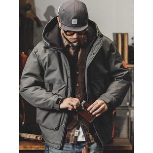 连帽羽绒服男冬季 潮牌it 工装 BIAS美式 白鸭绒休闲保暖外套 neith