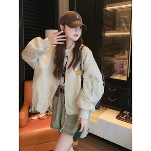 棒球服短款 chic外套女春秋休闲百搭夹克美式 上衣 Dsyle 法国Rouje