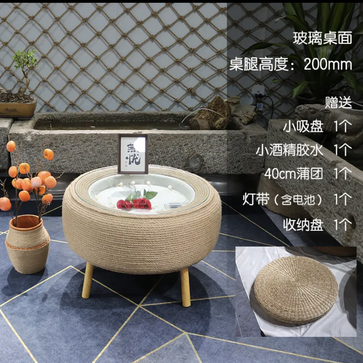 2024年新款客厅家用网红轮胎茶几成品极简高级感艺术客厅迷你小