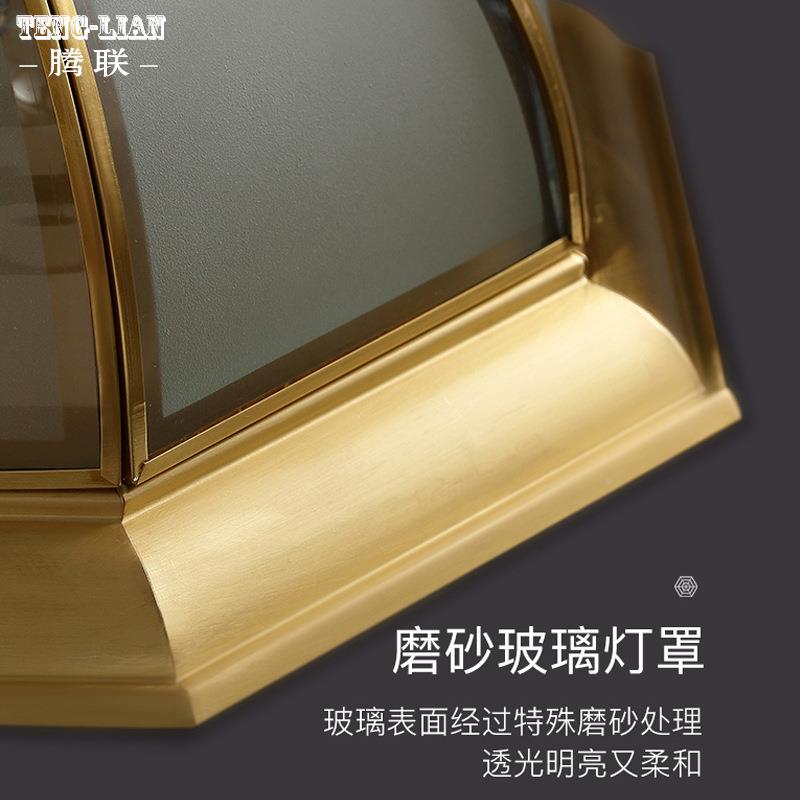 美式室285简约吸顶全铜欧式大气房道间卧过阳台网灯红别墅门口楼