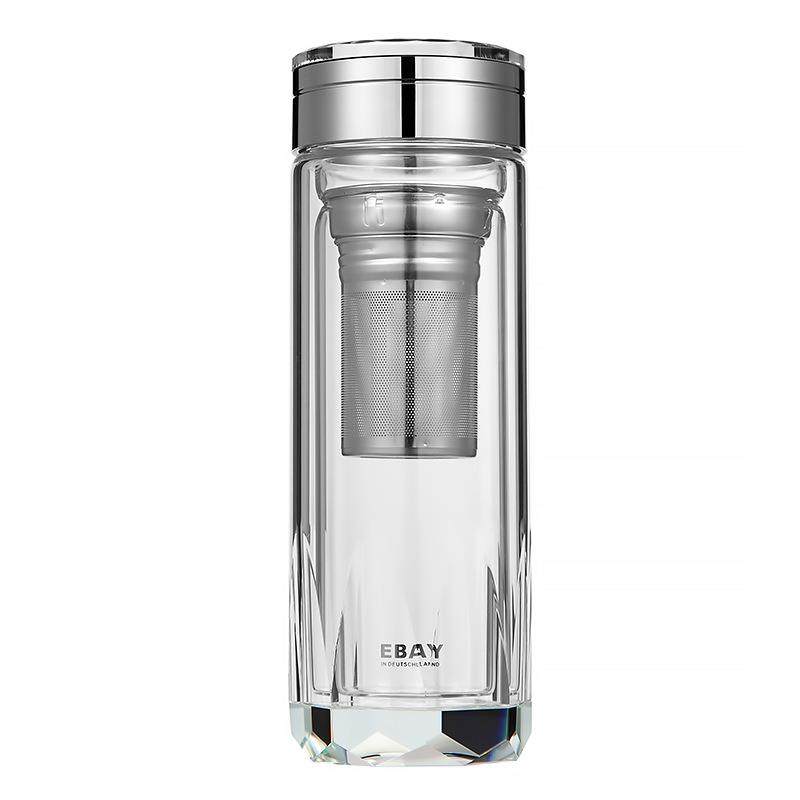 高档玻璃杯双层水晶杯透明男女茶杯加厚防烫开水杯定制印字礼品杯,餐饮具,玻璃杯,淘宝优惠券,粉丝福利购,淘宝优惠卷