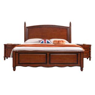 美式乡村实木床简约箱体床1.8米卧室家具组合气压高箱储物双人床