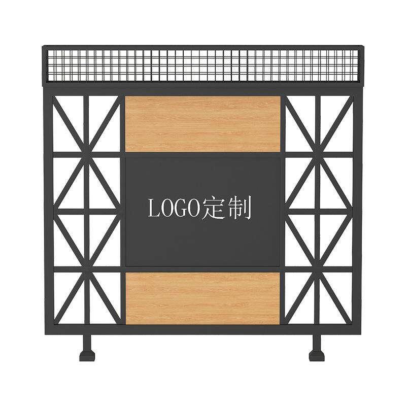 置物架工业风书柜展示架客厅屏风盆栽实木书架美式镂空隔断装饰