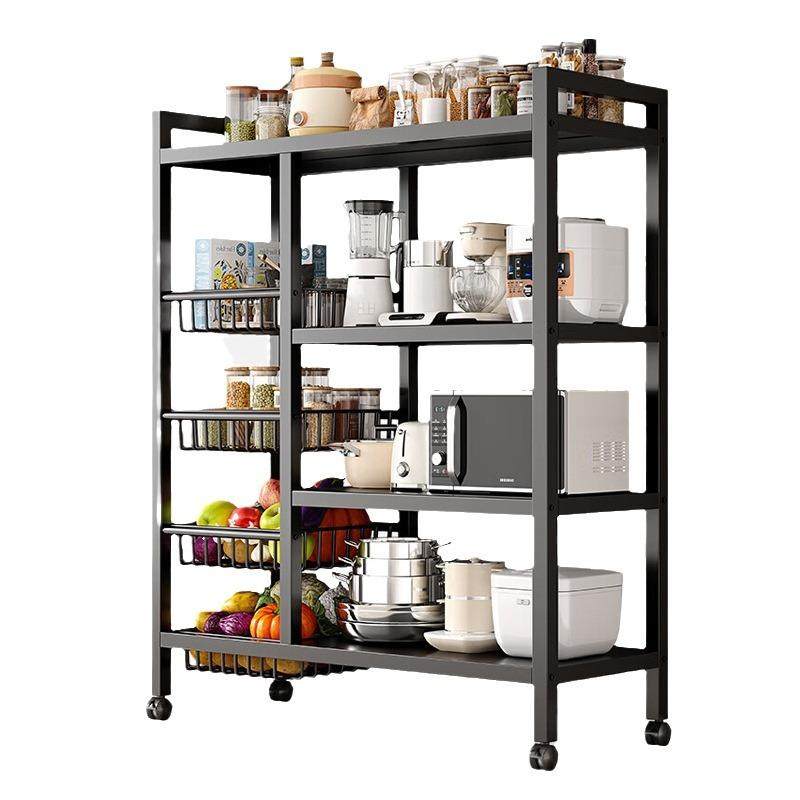 厨房置物架多功能落地多层水果蔬菜收纳架微波炉烤箱储物架可移动,厨房/烹饪用具,抹布架/厨房清洁收纳架,淘宝优惠券,粉丝福利购,淘宝优惠卷