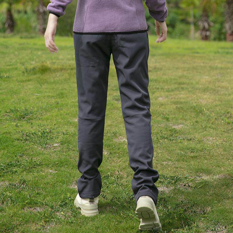 冲锋裤女式秋冬季加绒加厚户外软壳防风防水抓绒防寒摇粒绒登山裤