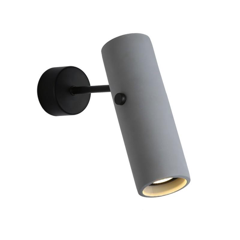 水泥壁灯北欧个性服装店铺展厅可旋转轨道混凝土射灯北欧风格