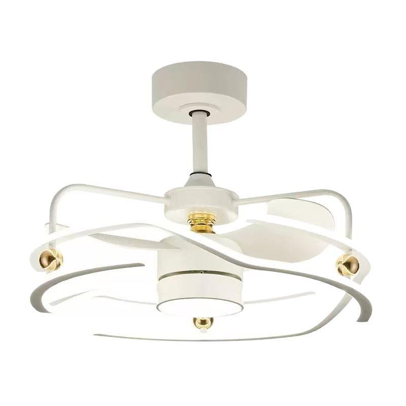 北欧吊扇灯灯轻奢客厅变频扇风扇静音简无品牌/约厅卧室吸顶智餐