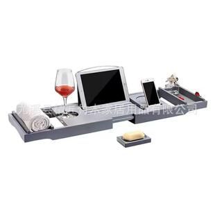 竹制防滑可伸缩浴缸架浴室浴盆木桶泡澡收纳支架卫生间浴缸置物架