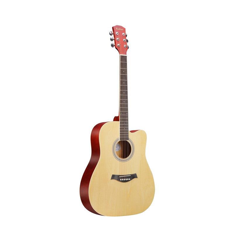 41寸民谣吉他琴行吉他全椴木包边镶边jita木哑光抛光Guitar