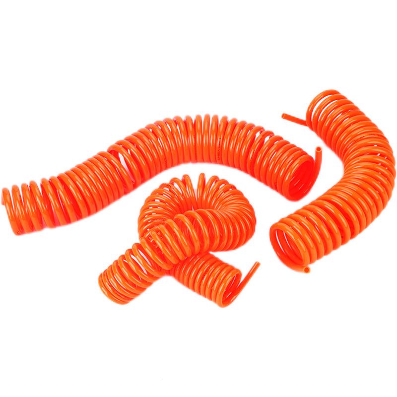 U弹簧气管软管PU*6*4/P85MM空压机气泵弹风簧管伸缩管螺旋管软管