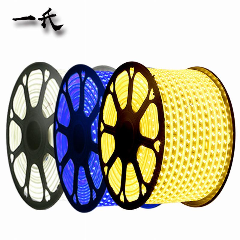 led灯带5050防水高压2835双排三排220V客厅彩霓虹柔性软灯条