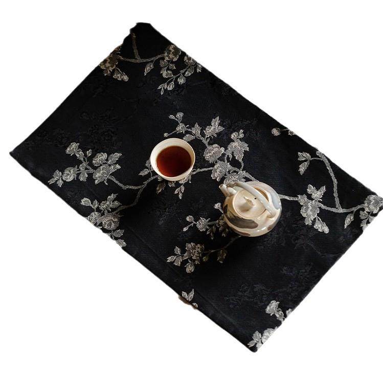 织锦提花加厚长方形茶旗茶席防水桌旗隔热垫禅意茶桌干泡茶垫,居家布艺,茶席,淘宝优惠券,粉丝福利购,淘宝优惠卷