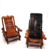 红木工艺品木质支架懒人椅手机架微型躺椅摆件