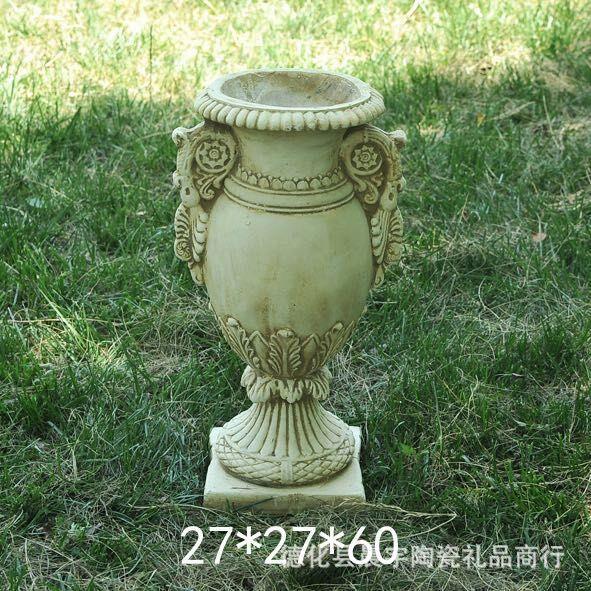 混批欧式创意复古做旧工艺品氧化镁花盆花瓶园艺饰品摆件6028