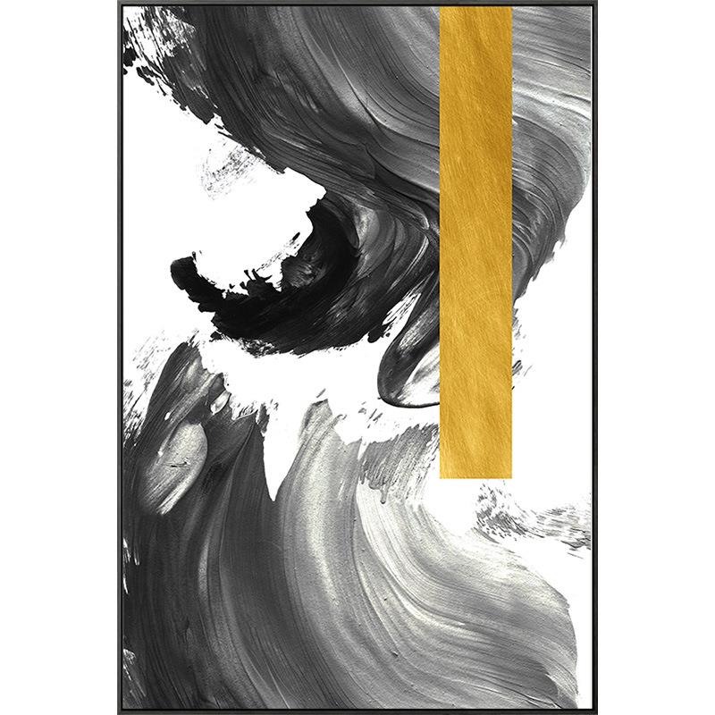 现代简约轻奢玄关装饰画客厅新中式水墨抽象大幅入门入室过道挂画
