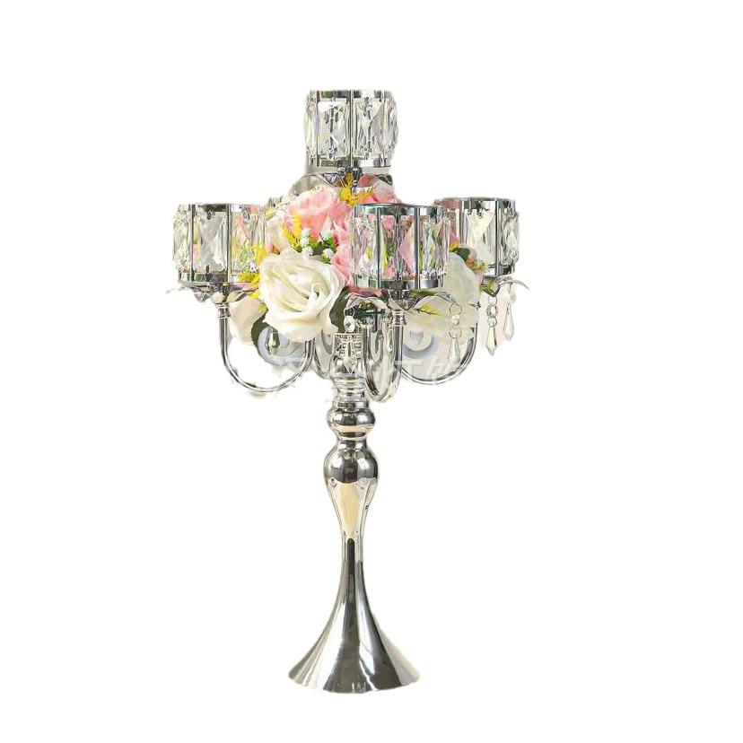 北欧风简约烛台铁艺家居客厅装饰品摆件简约烛光晚餐浪漫餐桌装饰