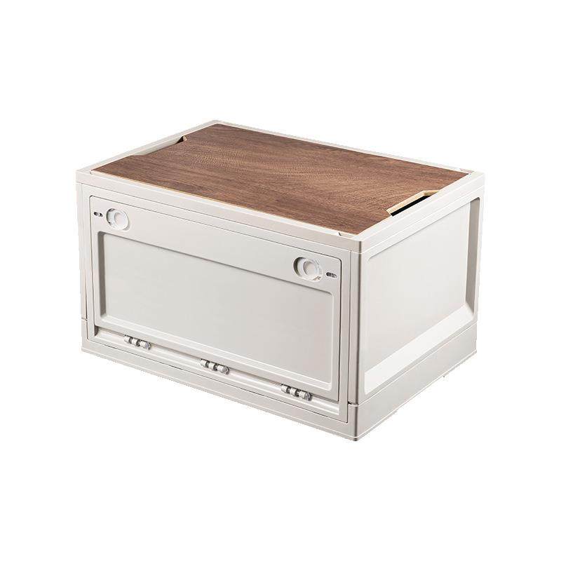 户外折叠收纳箱侧开门露营野营车载后备箱家用木盖整理储物置物箱,收纳整理,收纳箱,淘宝优惠券,粉丝福利购,淘宝优惠卷