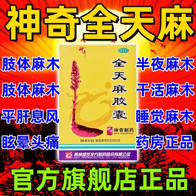 神奇全天麻胶囊天麻w平肝息风眩晕头痛肢体麻木贵州盛世龙方制药