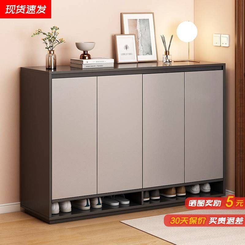 新疆包邮奶油鞋柜家用门口大容量门厅玄关柜进门收纳简约储物柜阳