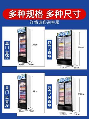 冷藏展示柜单啤门饮门料SC-498柜冰箱立式商用双开门超保鲜冰柜三