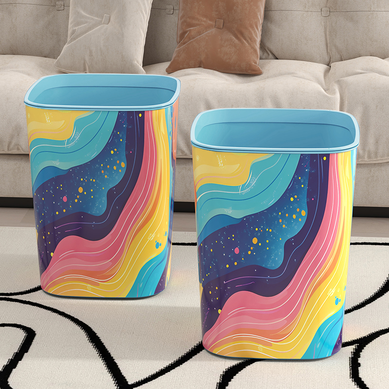 创意轻奢卧室卫生间家用客厅厨房新款酒店大容量轻奢垃圾桶纸篓