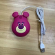 笔记本通用无线蓝牙充电鼠标 有线鼠标卡通搞怪草莓熊鼠标USB台式