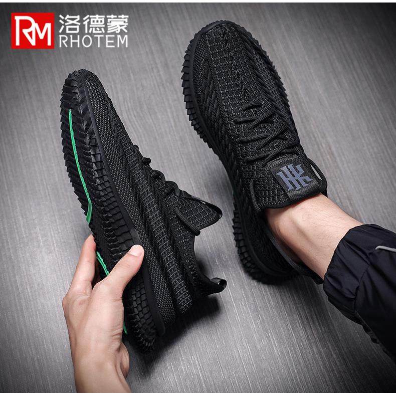 RHOTEM男鞋夏季透气飞织男士网面鞋休闲运动鞋防臭薄款秋冬季加绒
