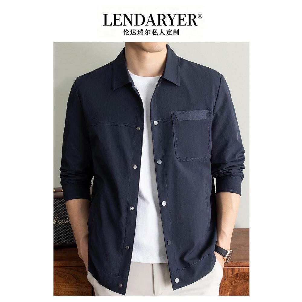 LENDARYER夹克男2026春季新款高端商务休闲夹克衫工装翻领外套男