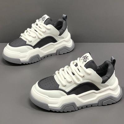 法国AJMY男鞋秋冬爆款透气百搭厚底休闲潮鞋增高鞋运动户外板鞋