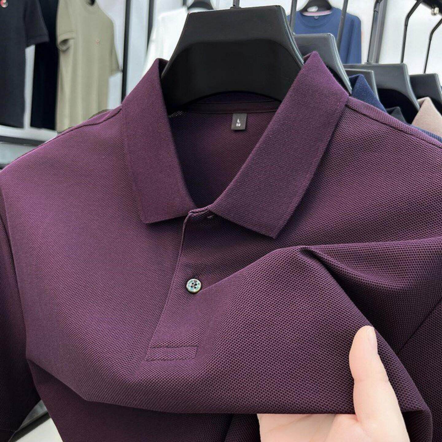 STIFER GENNE纯棉短袖t恤男夏季2026新款翻领高端商务男士polo衫