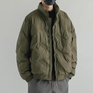 加厚休闲宽松复古潮流百搭外套 BIAS潮牌立领棉服男冬季 neith