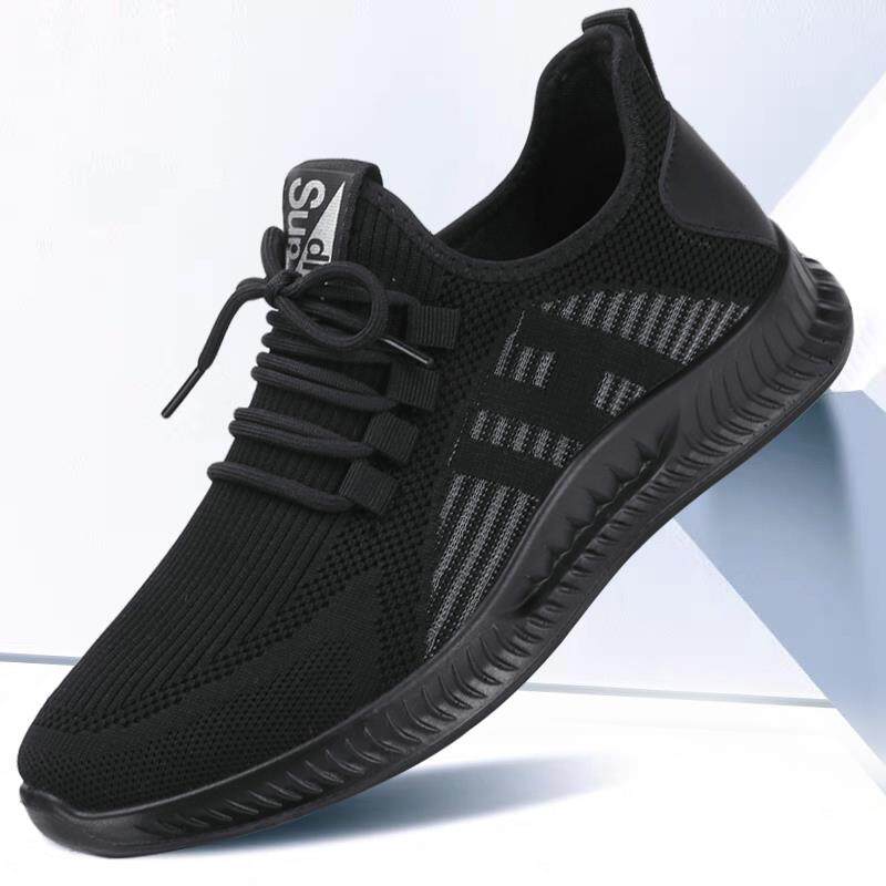 男鞋夏季透气2025新款老北京布鞋男士软底运动休闲 鞋网面大尺码