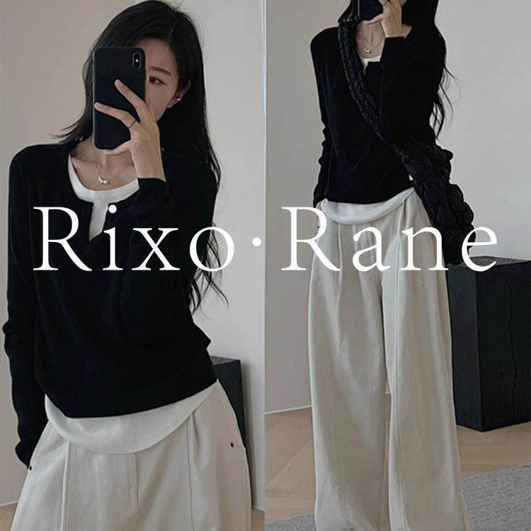 法国Rixo Rane巨舒适?假两件v领内搭打底衫女修身毛衣长袖针织衫,女装/女士精品,大码内搭,淘宝优惠券,粉丝福利购,淘宝优惠卷